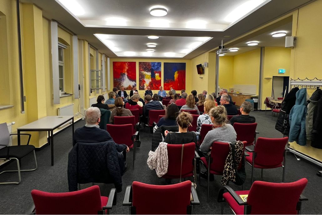 Teilnehmer der Podiumsdiskussion „Zukunft der Gesundheitsversorgung in der Region“ am 4.3.2026 in Bad Belzig
