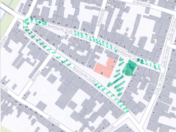 Verkehrsberuhigung am Marktplatz in Bad Belzig - eine Karte zum Projekt