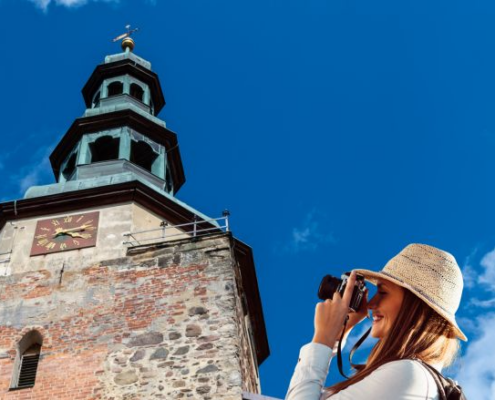 Eine Touristin in Bad Belzig