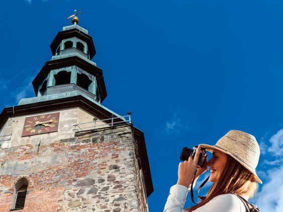 Eine Touristin in Bad Belzig