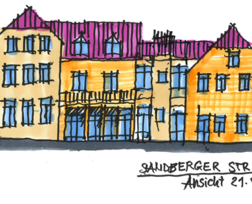 Zeichnung Sandberger Str. 11 – 13 Bad Belzig